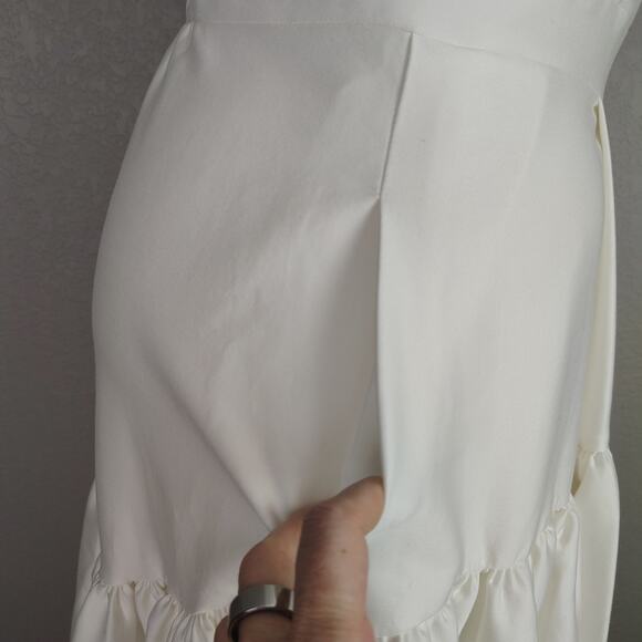 Alice + Olivia Diana Off White Sleeveless Structured Midi Dress Size 14 - Picture 15 of 16